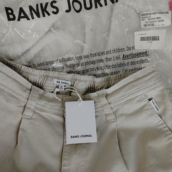 BANKS JOURNAL SUPPLY WALKSHORT, BONE MENS 28 - Picture 6 of 10